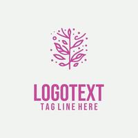 Tangle Line linear foral logo vector