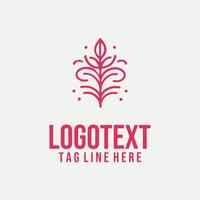 Leafy Lineage linear foral logo vector