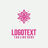 Vine Loop linear floral logo vector