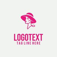 Ladys Reflection linear lady face logo vector