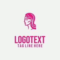 Grace Sketch linear lady face logo vector