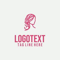 Divine Linear Line linear lady face logo vector