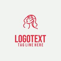 Sculpted Linear linear lady face logo vector
