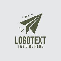 Wing Bound paper plane logo vector