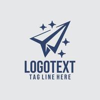 Cloud Bound paper plane logo vector