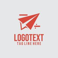 Aero Journey paper plane logo vector