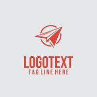 Sky Flow paper plane logo vector