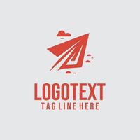 Sky Sail paper plane logo vector