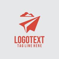 Sky Strive paper plane logo vector
