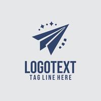 Wing Motion paper plane logo vector