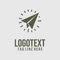 Glide Flight plane logo vector