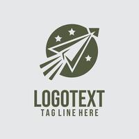 Altitude Edge plane logo vector