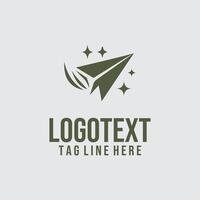 Flight Wave plane logo vector