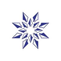 Dark Blue Star Arrow Circle Ornamental Logo Template Illustration Design. EPS 10. vector