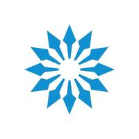 Blue Star Arrow Circle Ornamental Logo Template Illustration Design. EPS 10. vector