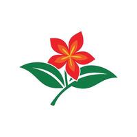 Decorative Red Flower Logo Template Illustration Design. EPS 10. vector