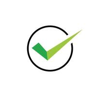Green check mark in circle logo template Illustration Design. EPS 10. vector