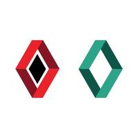 Set Diamond Square Logo Template Illustration Design. EPS 10. vector