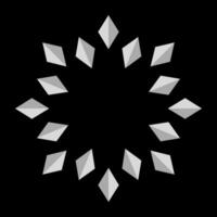 Abstract Frame Silver Star Circle Frame Illustration Design. EPS 10. vector