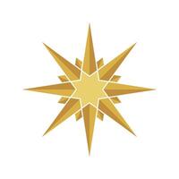 Decorative Gold Compass Rose Logo Template Illustration Design. EPS 10. vector