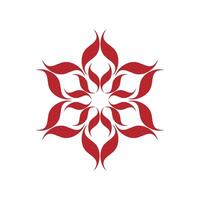 Abstract Red Petal Ornamental Flower Logo Template Illustration Design. EPS 10. vector