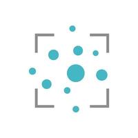 Dots Square Frame Logo Illustration Design. EPS 10. vector