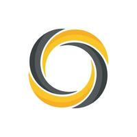 Two Colors Shutter Lens Logo Template Illustration Design. EPS 10. vector