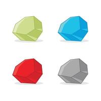 Set Colorful Stone Logo Template Illustration Design. EPS 10. vector