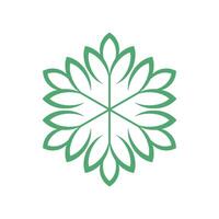 Green Natural Blossom Flower Petals Logo Template Illustration Design. EPS 10. vector