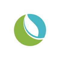 Natural Sphere Leaf Logo Template Illustration Design. EPS 10. vector