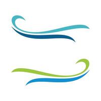 Set Element Ornamental Wave Line Logo Template Illustration Design. EPS 10. vector
