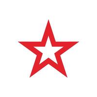 Red Simple Pentagram Star Logo Template Illustration Design. EPS 10. vector