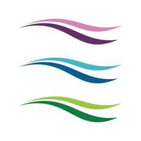 Decorative Abstract Ornamental Wave Line Logo Template Illustration Design. EPS 10. vector