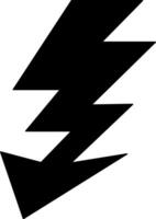 Stencil doodle lightning icon Thunder Hand drawn light vector