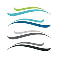 Set Ornamental Swoosh Water Logo Template Illustration Design. EPS 10. vector