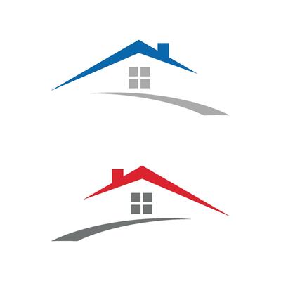 Set House Real Estate Swoosh Logo Template Illustration Design. EPS 10.
