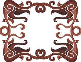 Swirl Floral Embellishments for Brown-Themed Artwork vector
