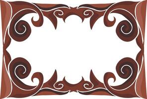 Timeless Brown Swirl Floral Ornaments vector
