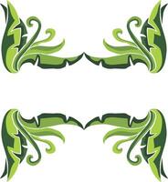 Fresh and Stylish Swirl Flora Ornaments for Nature Lovers vector
