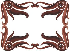 Ornamental Floral Swirls for Warm Brown Themes vector