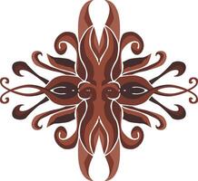 Brown Swirl Floral Patterns for Elegant Styling vector