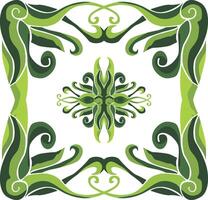 Whimsical Swirl Floral Elements for Eco-Friendly Spaces vector