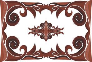 Brown-Themed Ornamental Swirl Patterns vector