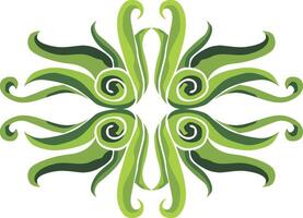 Ornamental Swirl Flora Designs for Green Spaces vector