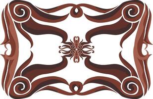 Exquisite Swirl Florals for Warm Brown Styling vector