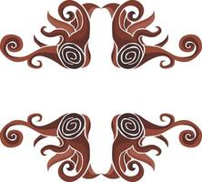 Intricate Swirl Florals for Rustic Decorations vector