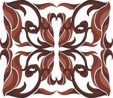 Decorative Brown Swirl Floral Elements vector