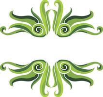 Flourishing Swirl Flora Ornaments for a Natural Look vector