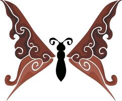 Sophisticated Butterfly Ornament for Brown Interiors vector