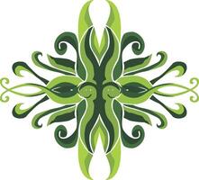 Artistic Swirl Flora Patterns for Green Accents vector